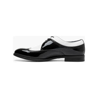 Stacy Adams Dayton II Wingtip Oxford Patent Shoes Black White 25720-111