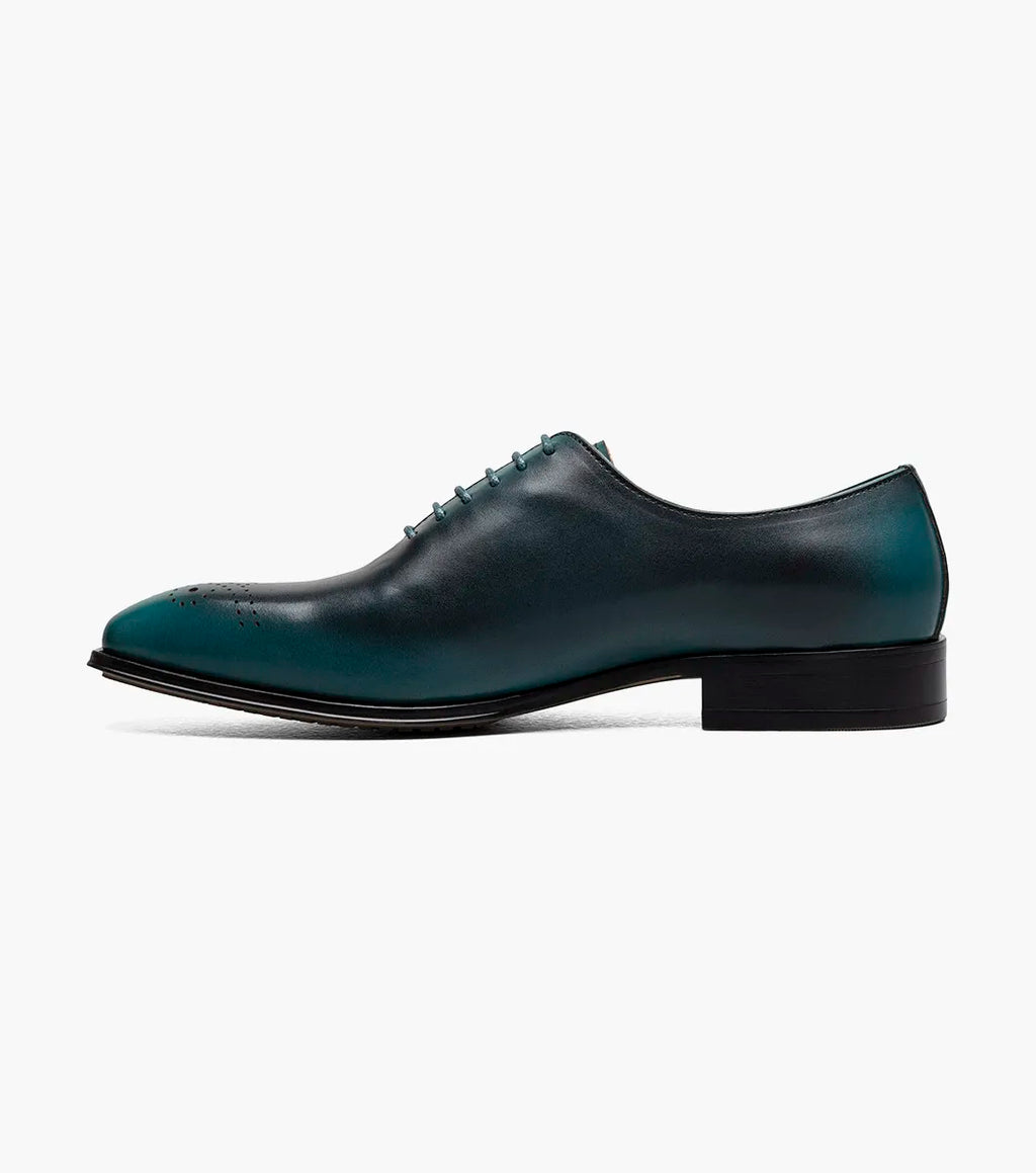 Stacy Adams Hallquist Plain Toe Oxford Shoes Leather Turquoise 25742-440