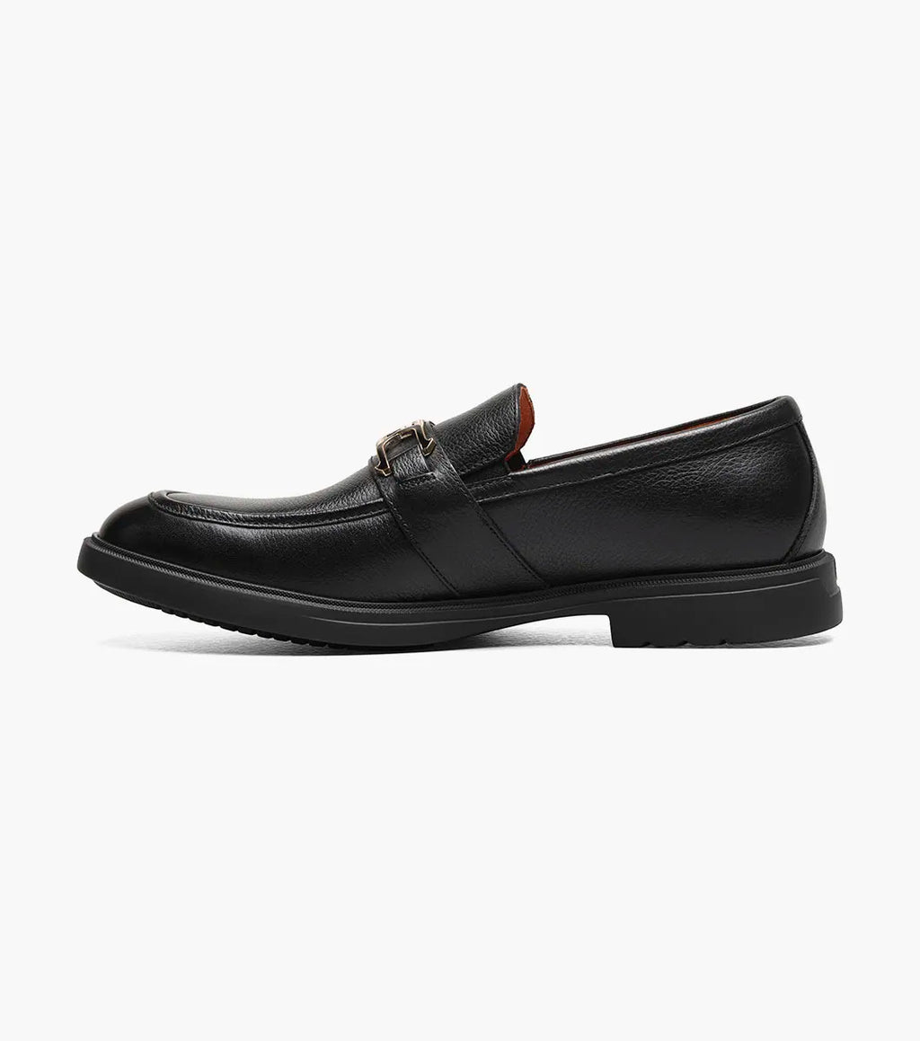 Stacy Adams Todridge Moc Toe Bit Slip On Shoes Black Tumbled 25729-007