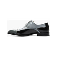 Stacy Adams Plaza Modified Cap Toe Oxford Shoes Leather Black Gray 25608-975