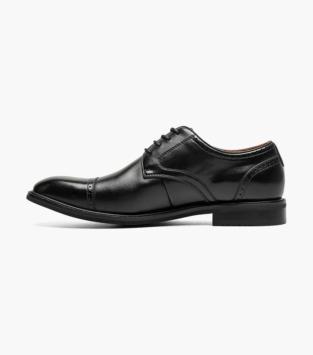 Stacy Adams Bailey Cap Toe Oxford Rich Leather Shoes Black 25750-001