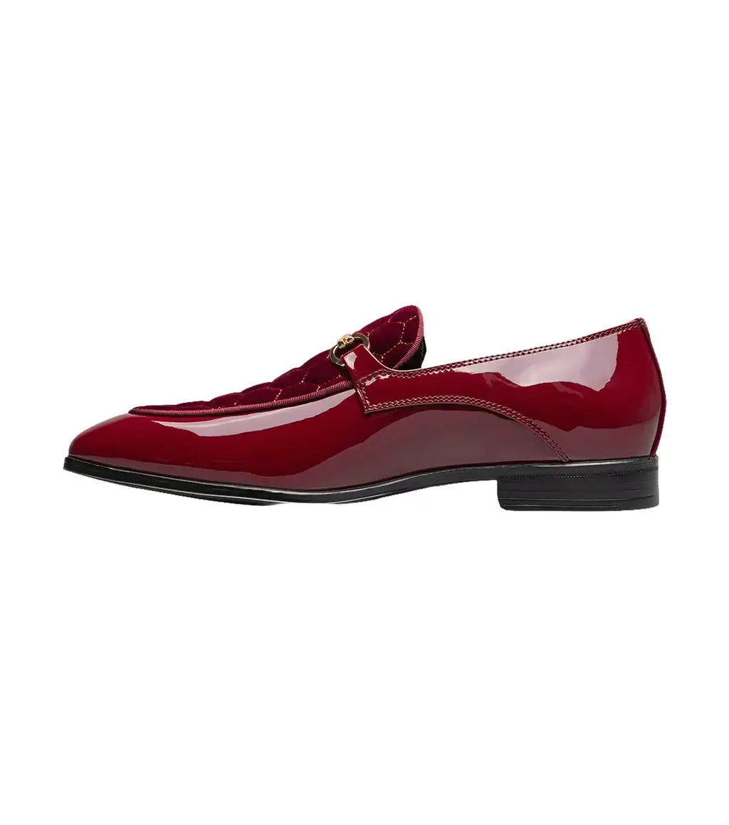 Stacy Adams Sprague Moc Toe Bit Slip On Shoes Burgundy 25732-601