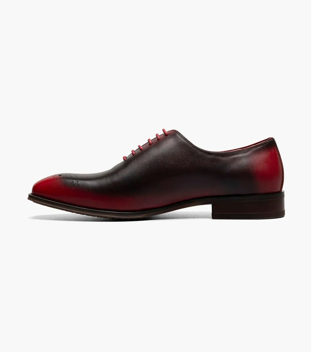 Stacy Adams Hallquist Plain Toe Oxford Shoes Leather Red 25742-600