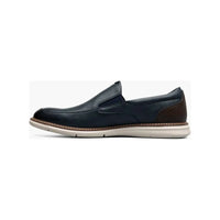 Nunn Bush Chase Casual Moc Toe Slip-On Walking Shoes Navy Multi 85106-492