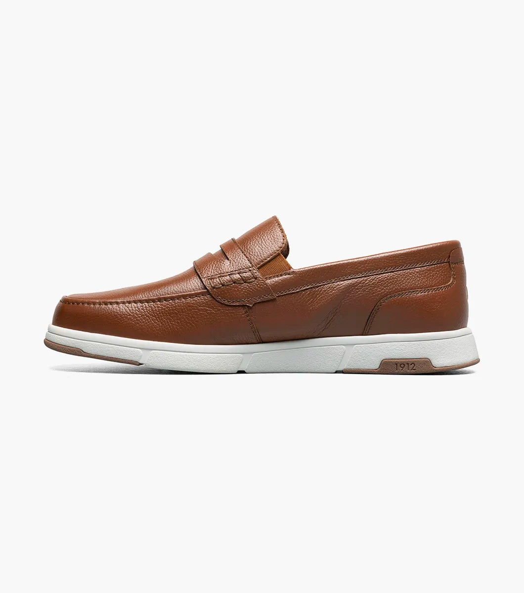Nunn Bush Luca Moc Toe Penny Loafer Walking Shoes Cognac Multi 85103-229