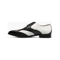 Stacy Adams Tristano Modified Bike Toe Oxford Shoes Black Gray 25694-910