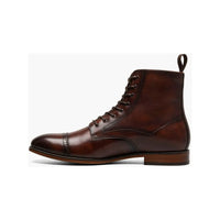 Stacy Adams Henry Cap Toe Lace Up Boot Leather Brown 25718-200