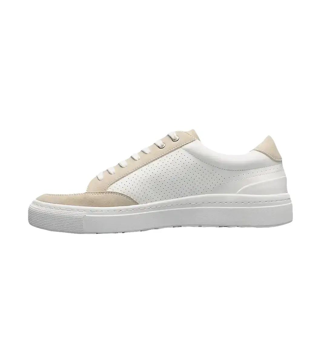 Stacy Adams Dorian Moc Toe Lace-Up Sneaker White 25749-100