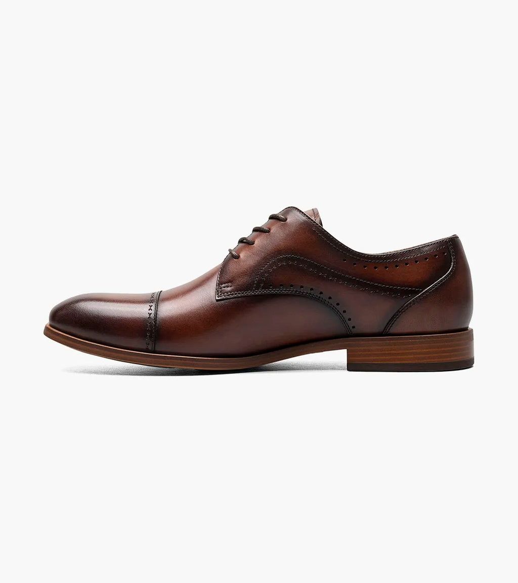 Stacy Adams Bryant Cap Toe Oxford Shoes Leather Brown 25634-200