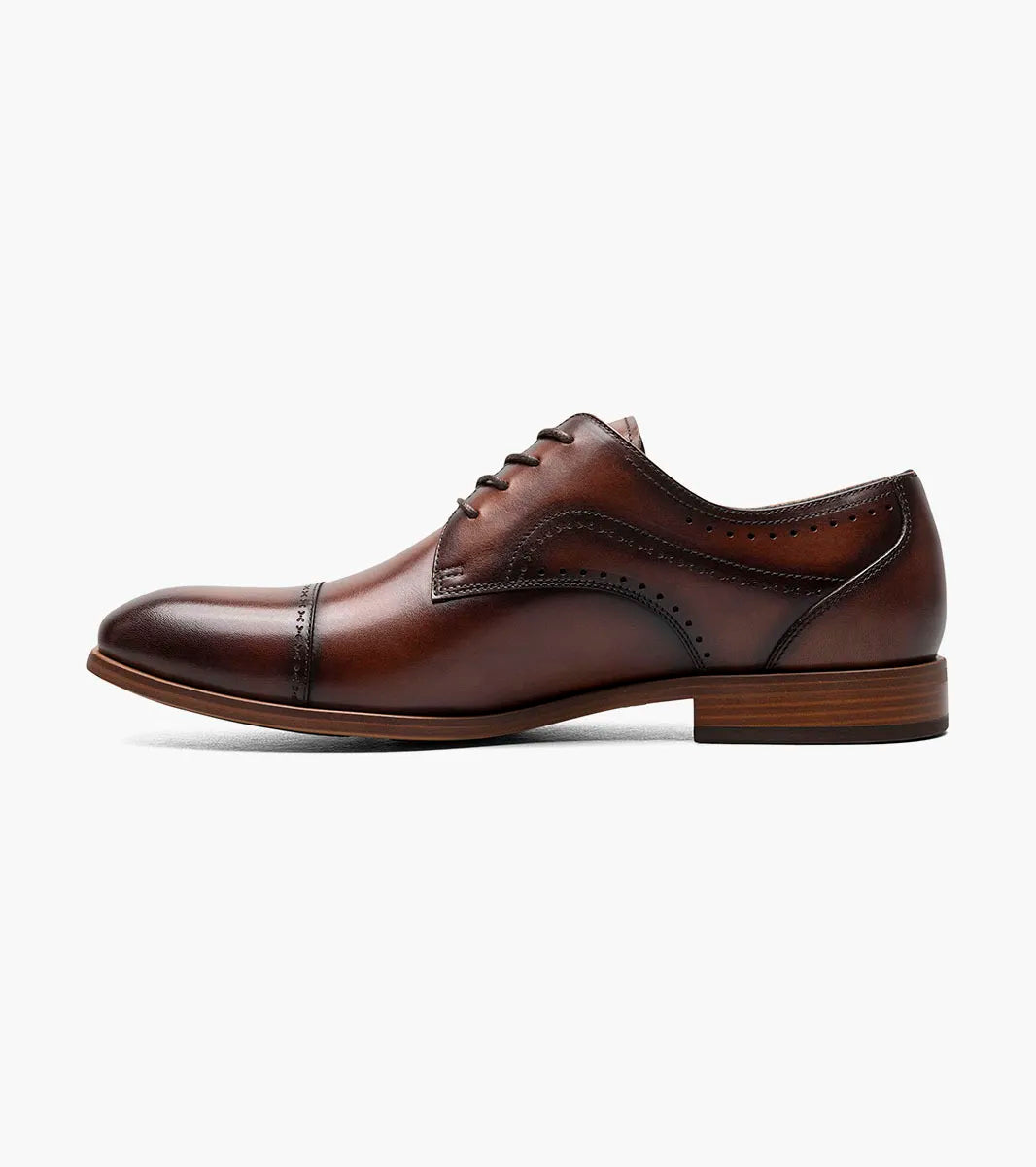 Stacy Adams Bryant Cap Toe Oxford Shoes Leather Brown 25634-200