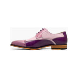 Stacy Adams Plaza Modified Cap Toe Oxford Shoes Leather Purple Multi 25608-540