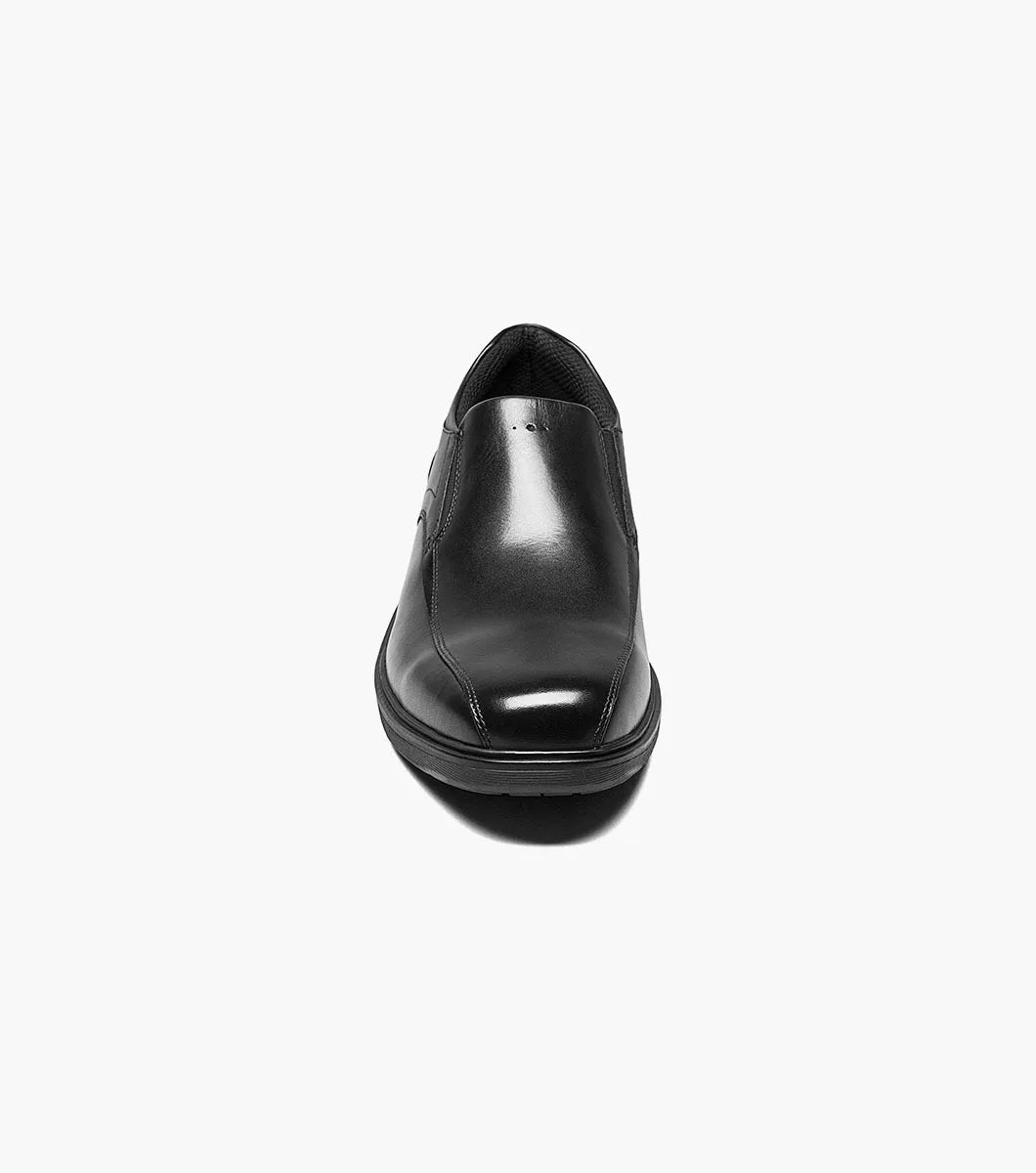 Nunn Bush KORE Pro Bike Toe Slip On Shoes Soft Leather Black 84945-001