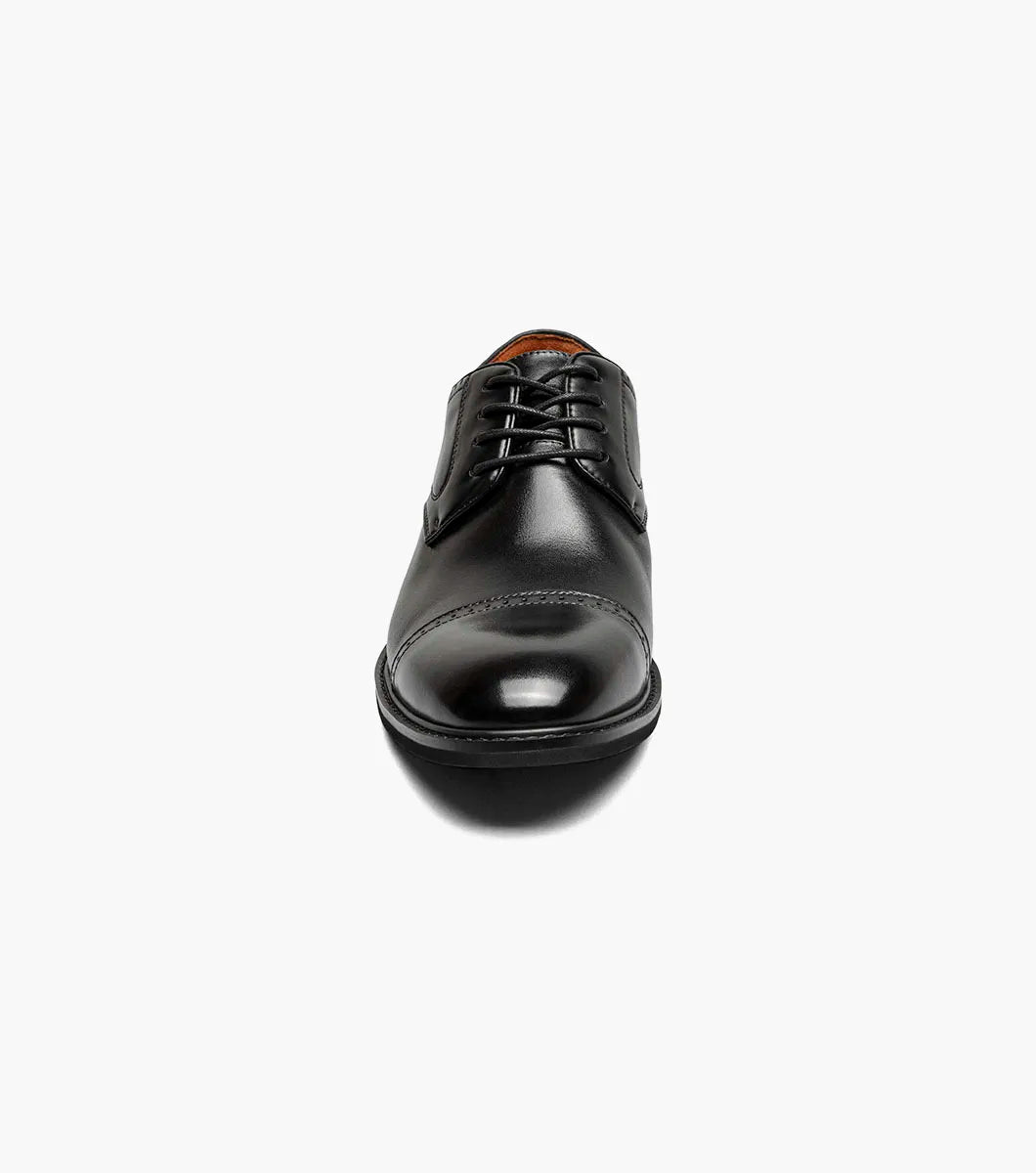 Stacy Adams Bailey Cap Toe Oxford Rich Leather Shoes Black 25750-001