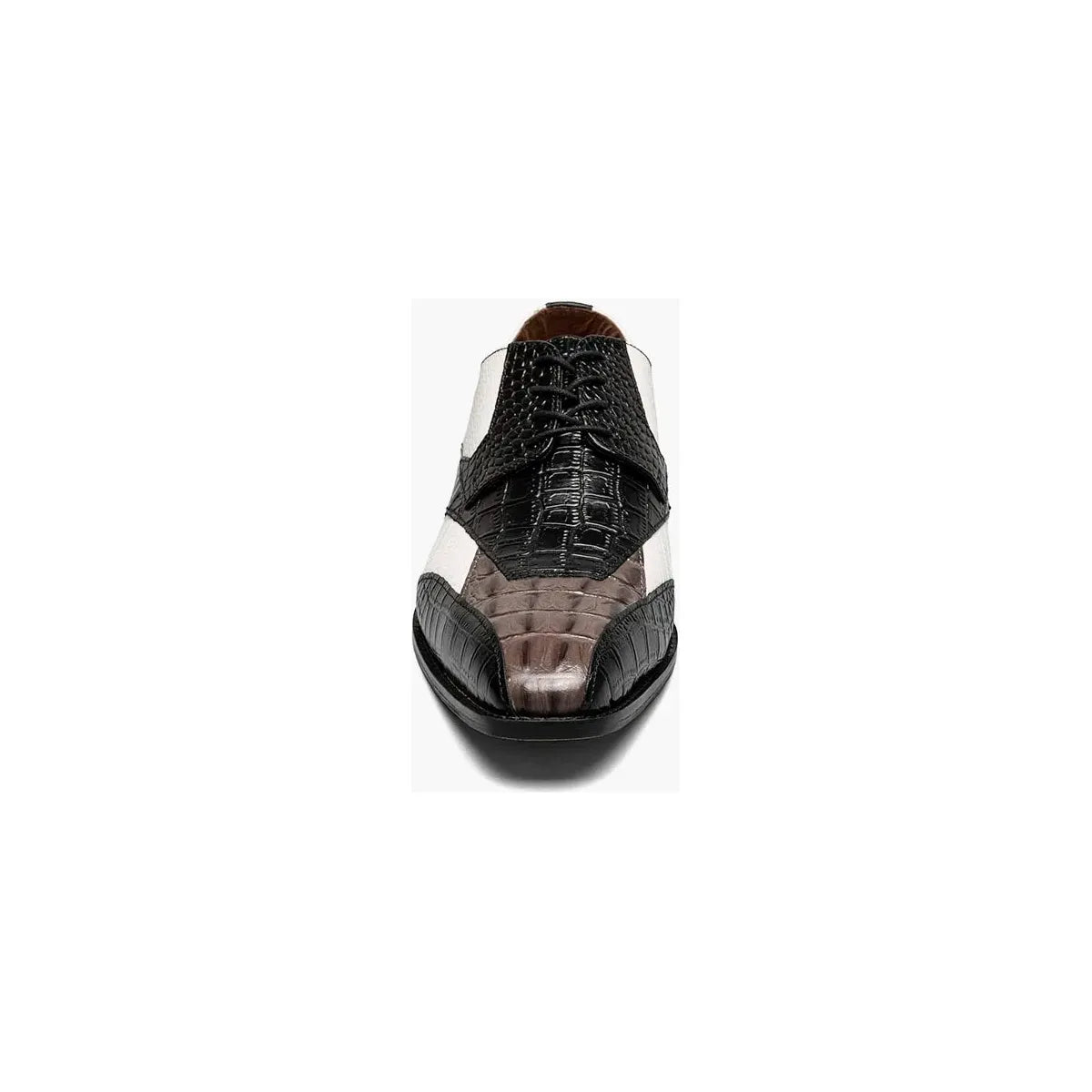 Stacy Adams Tristano Modified Bike Toe Oxford Shoes Black Gray 25694-910