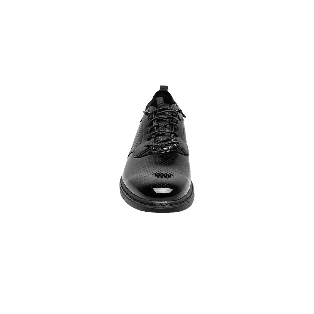 Stacy Adams Spyre Plain Toe Elastic Lace Up Shoes Black Patent 25715-004