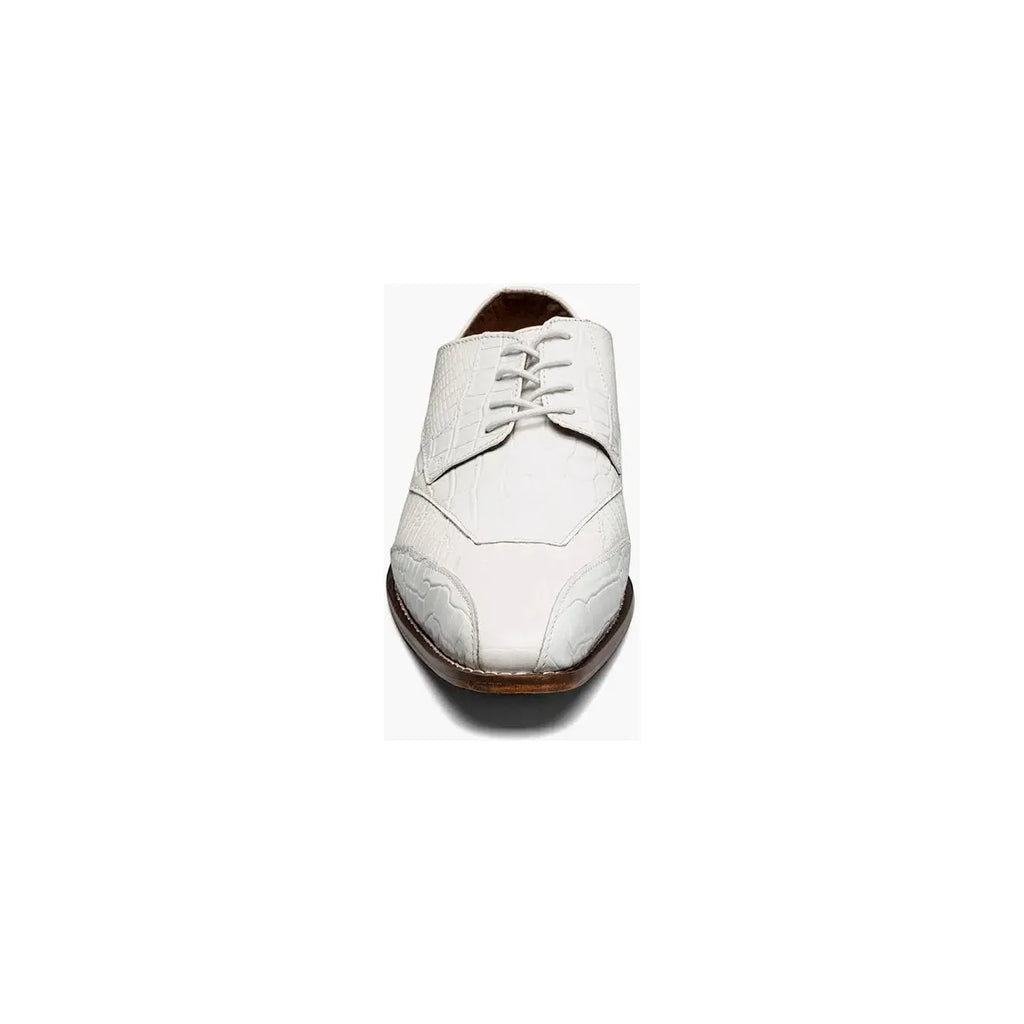Stacy Adams Tristano Modified Bike Toe Oxford Shoes White 25694-100