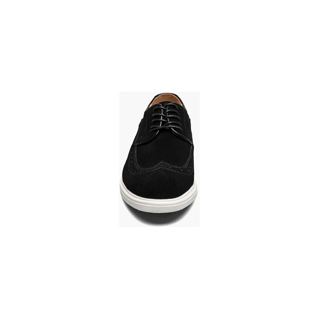 Stacy Adams Trudell Wingtip Lace Up Walking Shoes Black Suede 25691-008