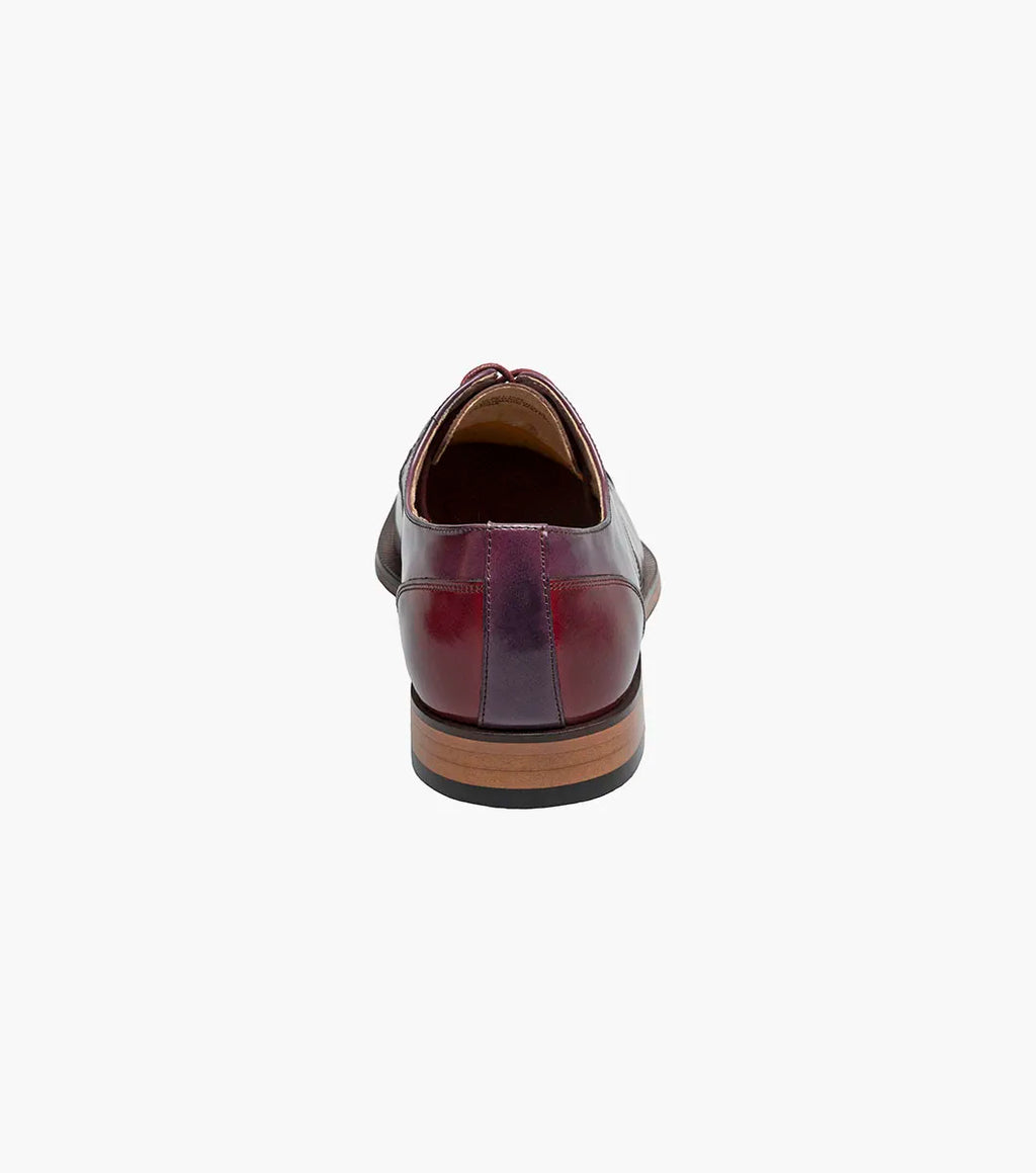 Stacy Adams Palmento Modified CapToe Oxford Dress Shoes Burgundy Multi 25740-641