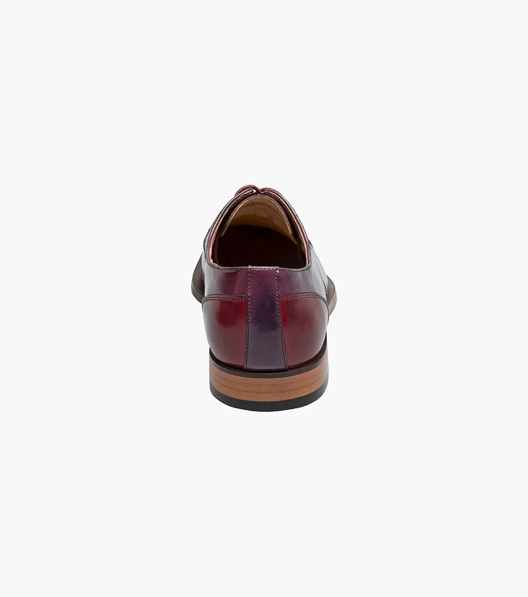 Stacy Adams Palmento Modified CapToe Oxford Dress Shoes Burgundy Multi 25740-641