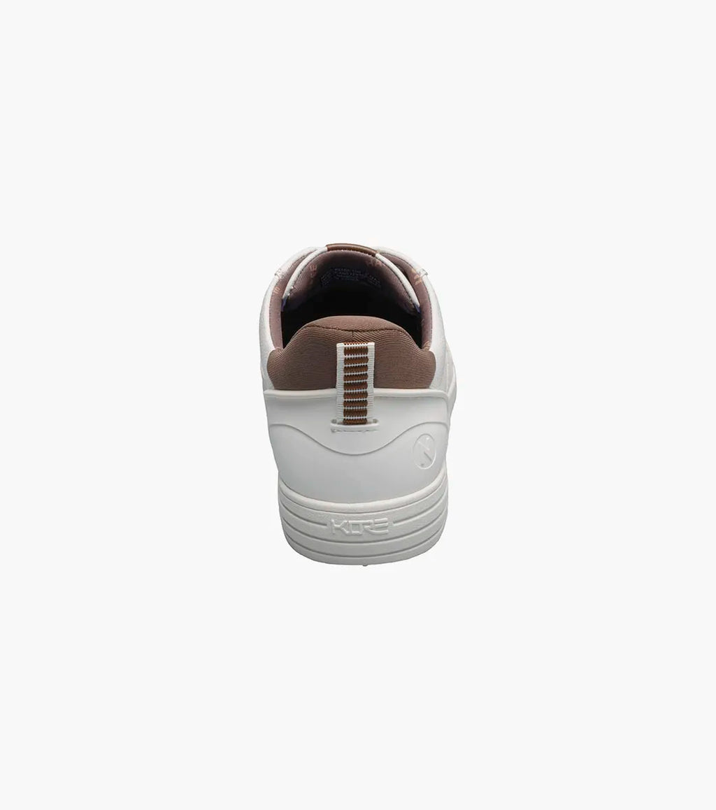 Nunn Bush KORE City Walk EZ Lace To Toe Oxford Sneaker White 85152-100