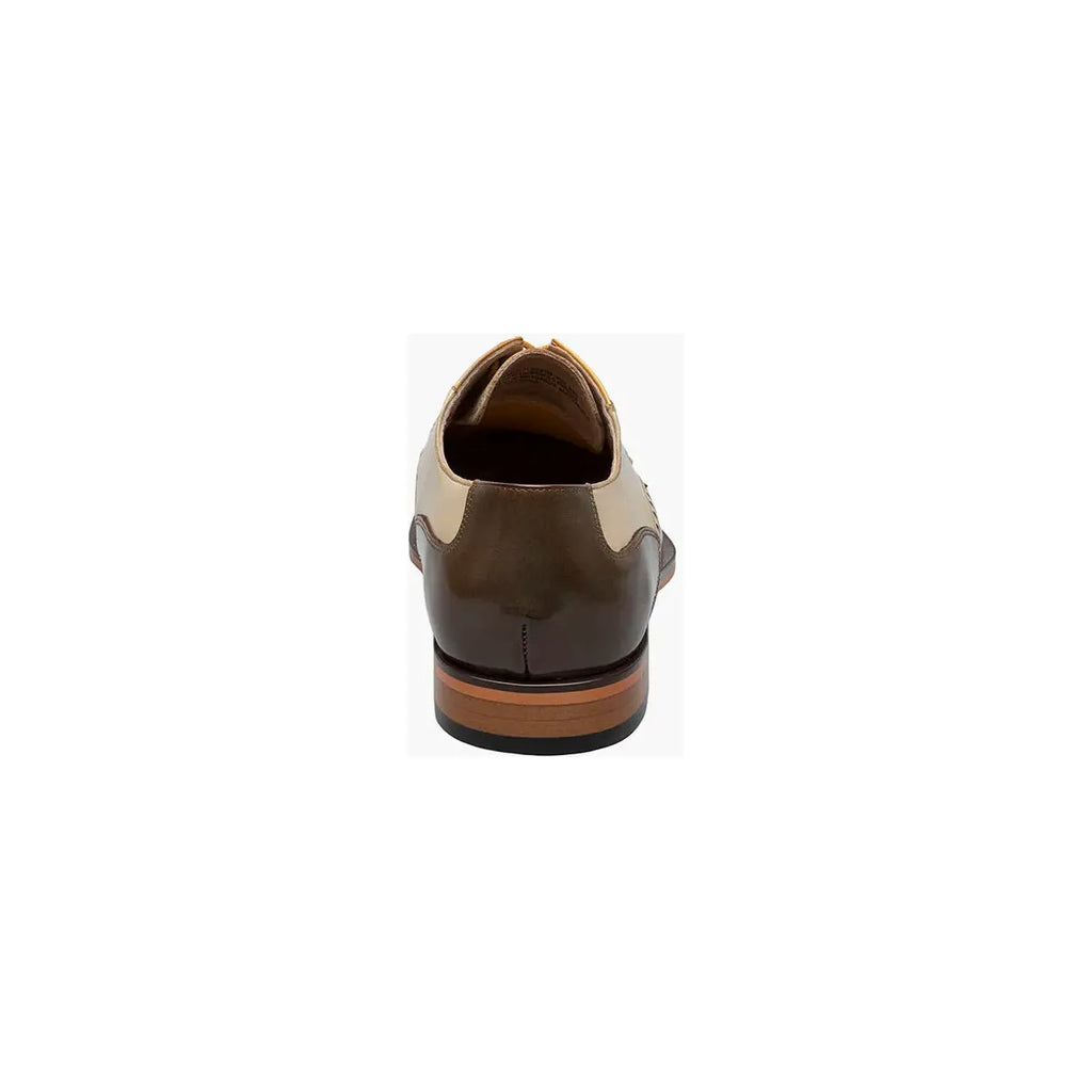 Stacy Adams Plaza Modified Cap Toe Oxford Shoes Leather Olive Multi 25608-302
