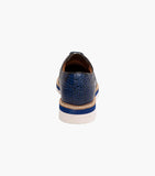 Stacy Adams Alario Wingtip Oxford Croco Leather Shoes Blue 25725-400