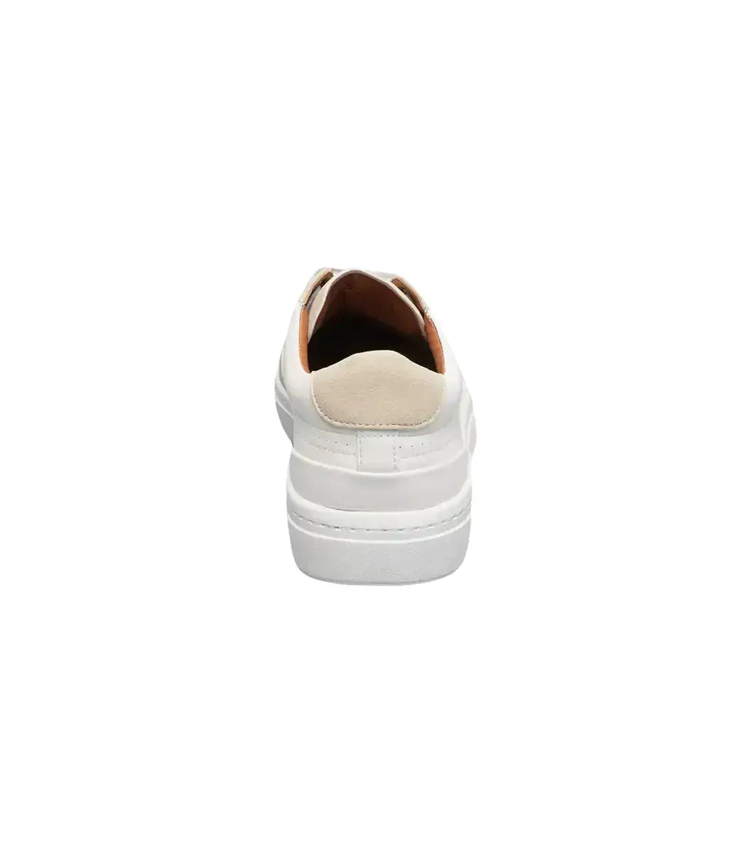 Stacy Adams Dorian Moc Toe Lace-Up Sneaker White 25749-100