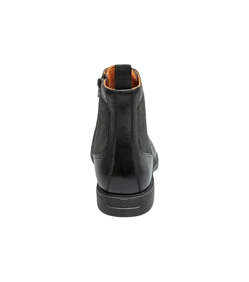 Stacy Adams Thompson Plain Toe Elastic Lace Boot Black 25730-001