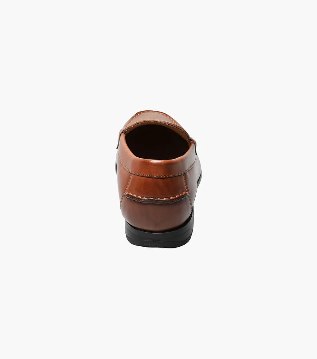Nunn Bush Drexel Moc Toe Penny Loafer Dress Shoes Cognac 84744-221