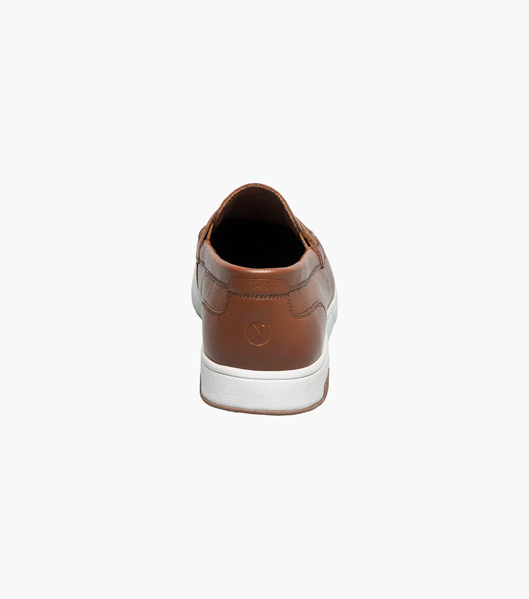 Nunn Bush Luca Moc Toe Penny Loafer Walking Shoes Cognac Multi 85103-229