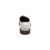 Stacy Adams Tristano Modified Bike Toe Oxford Shoes White 25694-100