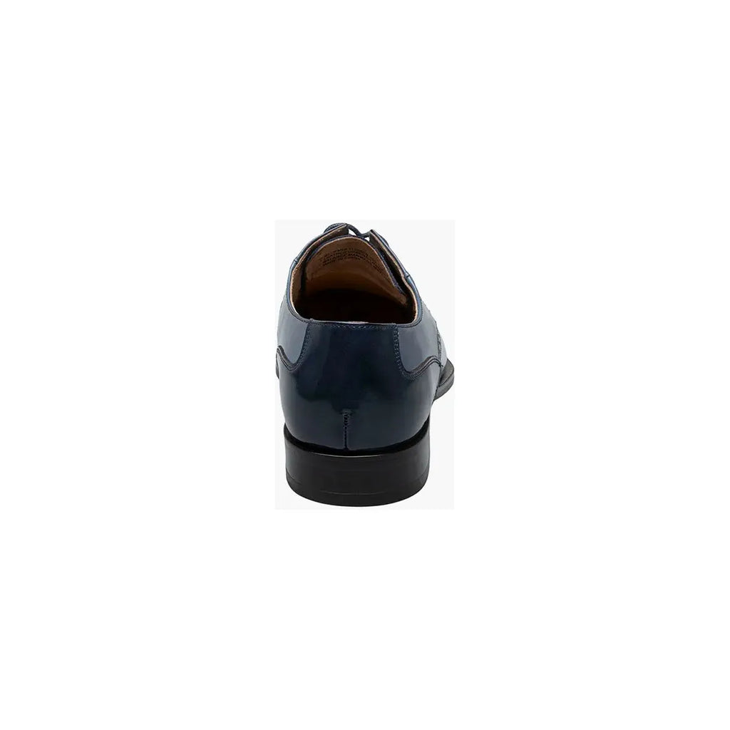 Stacy Adams Plaza Modified Cap Toe Oxford Shoes Leather Blue Multi 25608-460