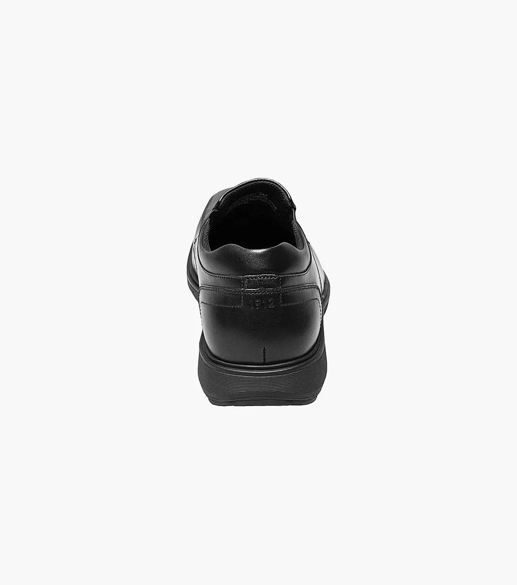 Nunn Bush KORE Pro Bike Toe Slip On Shoes Soft Leather Black 84945-001