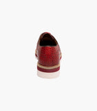 Stacy Adams Alario Wingtip Oxford Croco Leather Shoes Red 25725-600