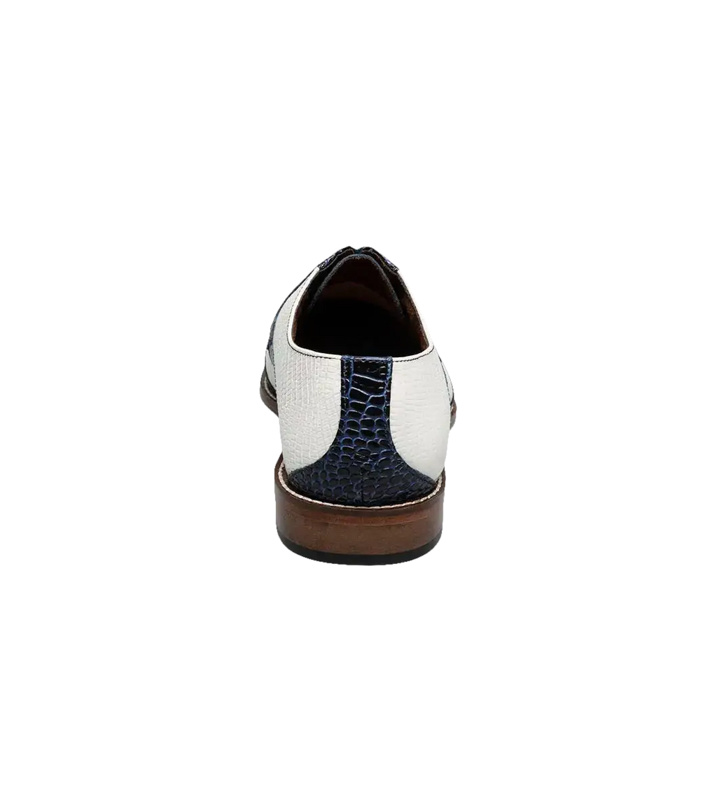 Stacy Adams Tristano Modified Bike Toe Oxford Shoes Dark Blue Multi 25694-469