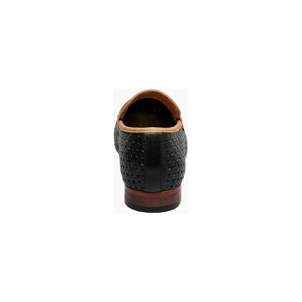 Stacy Adams Winstead Moc Toe Saddle Slip On Summer Shoes Black 25704-001