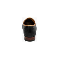 Stacy Adams Winstead Moc Toe Saddle Slip On Summer Shoes Black 25704-001