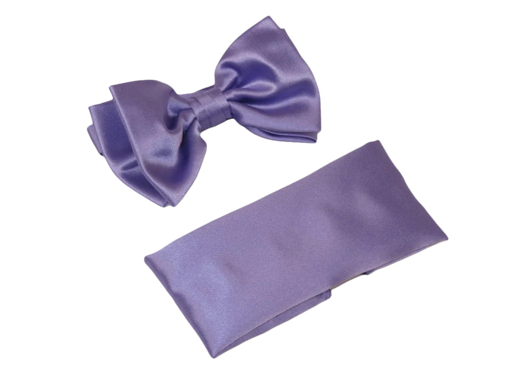 Men's satin Silky Bow Tie Hankie by J.Valintin Collection 10027 Lavender