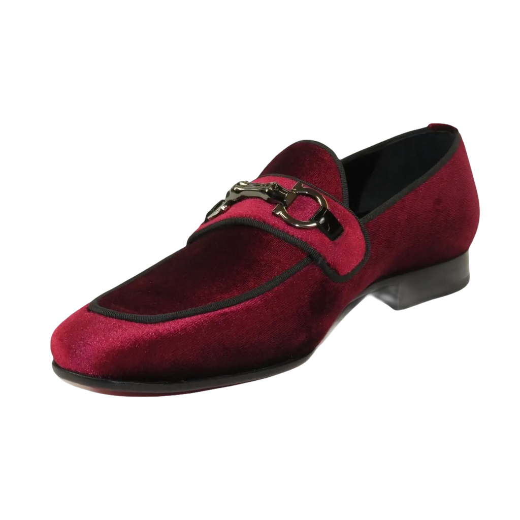 Men's GENIO Velvet Upper Leather Red Sole Shoes Turkey 120194637 Burgundy