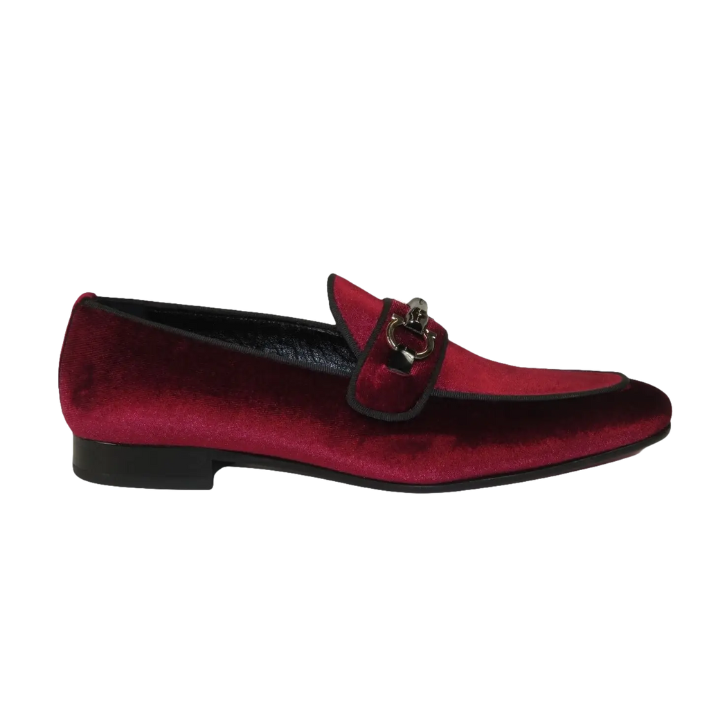 Men's GENIO Velvet Upper Leather Red Sole Shoes Turkey 120194637 Burgundy