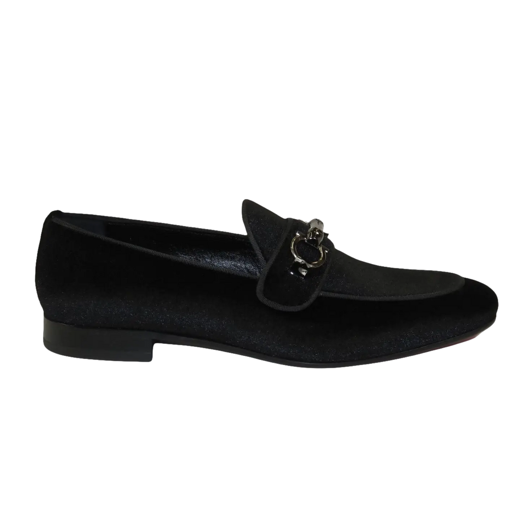 Men's GENIO Velvet Upper Leather Red Sole Shoes Turkey 120194637 Black