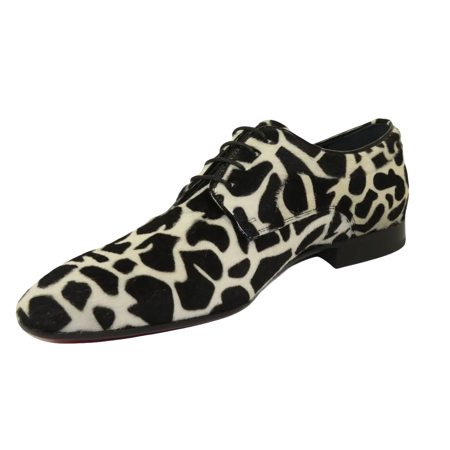 Men's GENIO Leopard Red Leather Sole Shoes Turkey 120195268 Black White