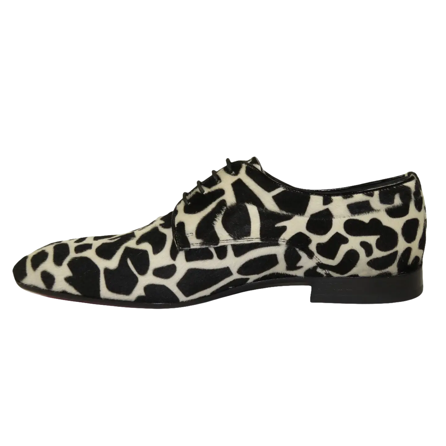 Men's GENIO Leopard Red Leather Sole Shoes Turkey 120195268 Black White