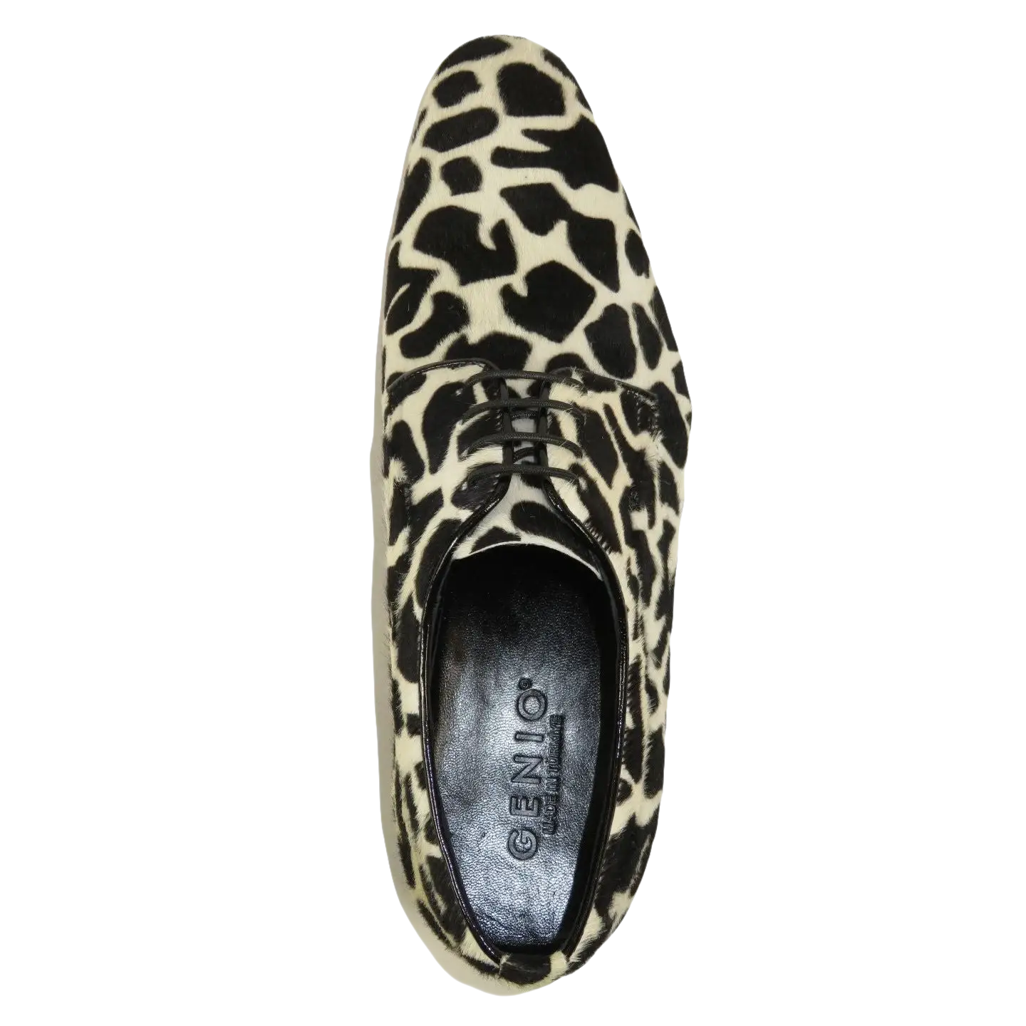 Men's GENIO Leopard Red Leather Sole Shoes Turkey 120195268 Black White