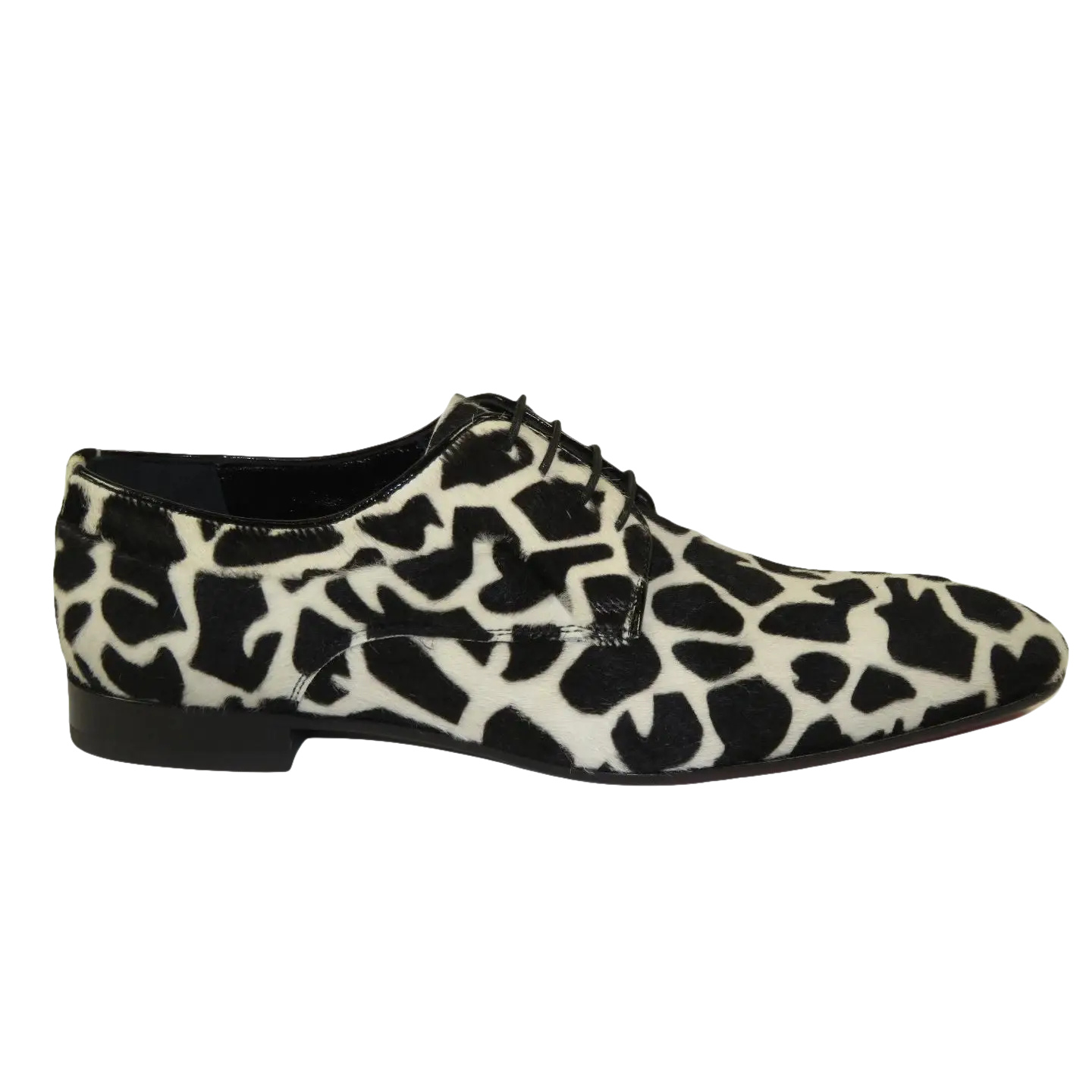 Men's GENIO Leopard Red Leather Sole Shoes Turkey 120195268 Black White