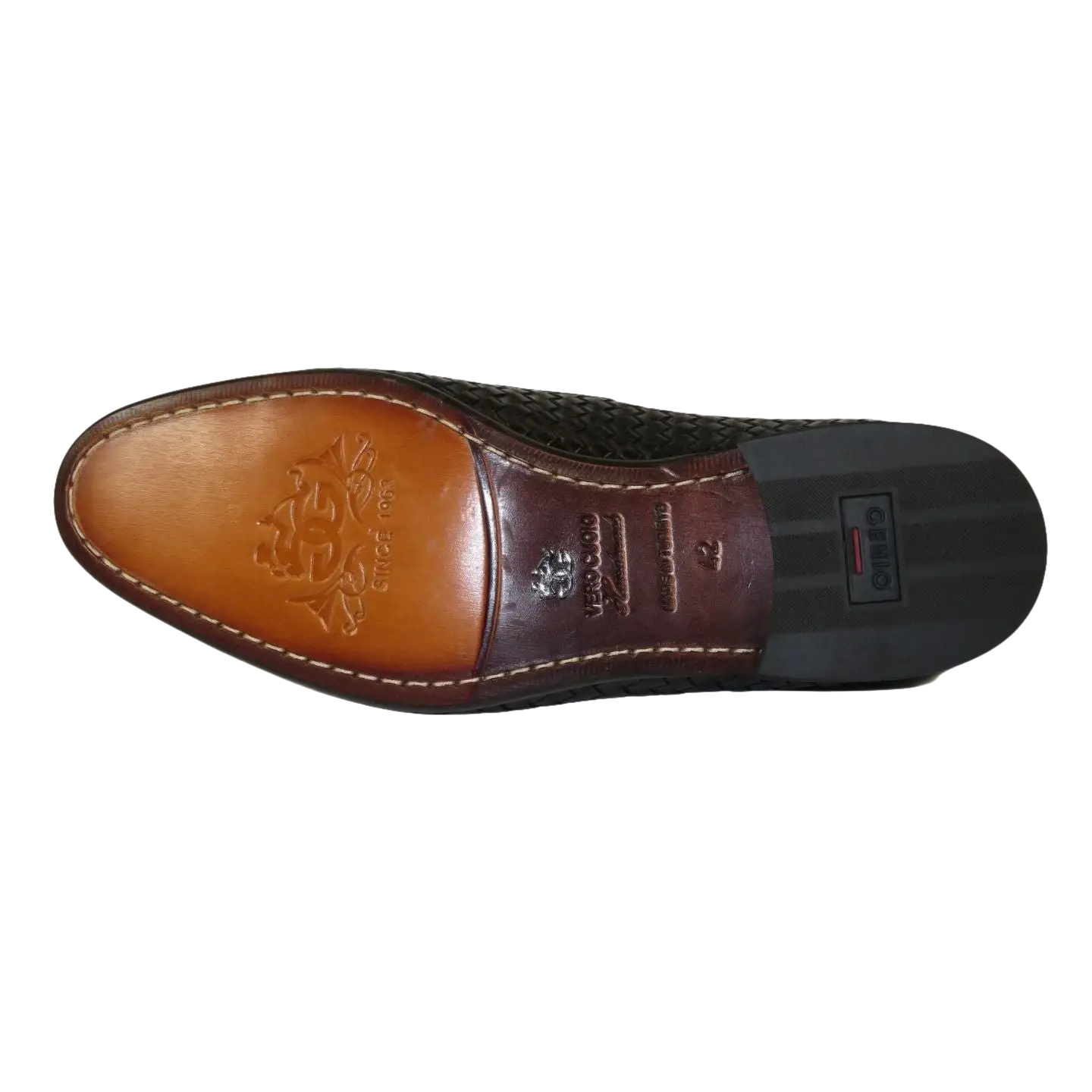 Men's GENIO Genuine Braided Leather Upper And Sole Shoes Turkey 120196067 Black