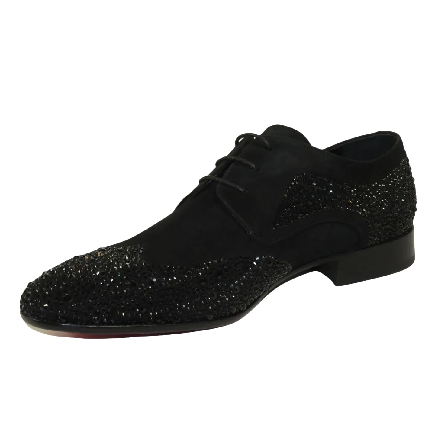 Men's GENIO Suede Red Leather Sole Shoes Turkey 120196481 Black Stones