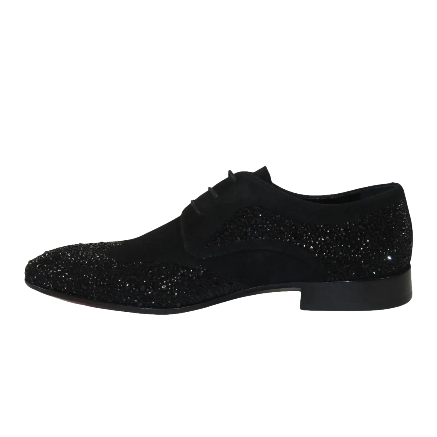 Men's GENIO Suede Red Leather Sole Shoes Turkey 120196481 Black Stones