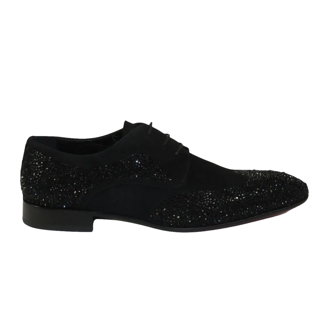 Men's GENIO Suede Red Leather Sole Shoes Turkey 120196481 Black Stones