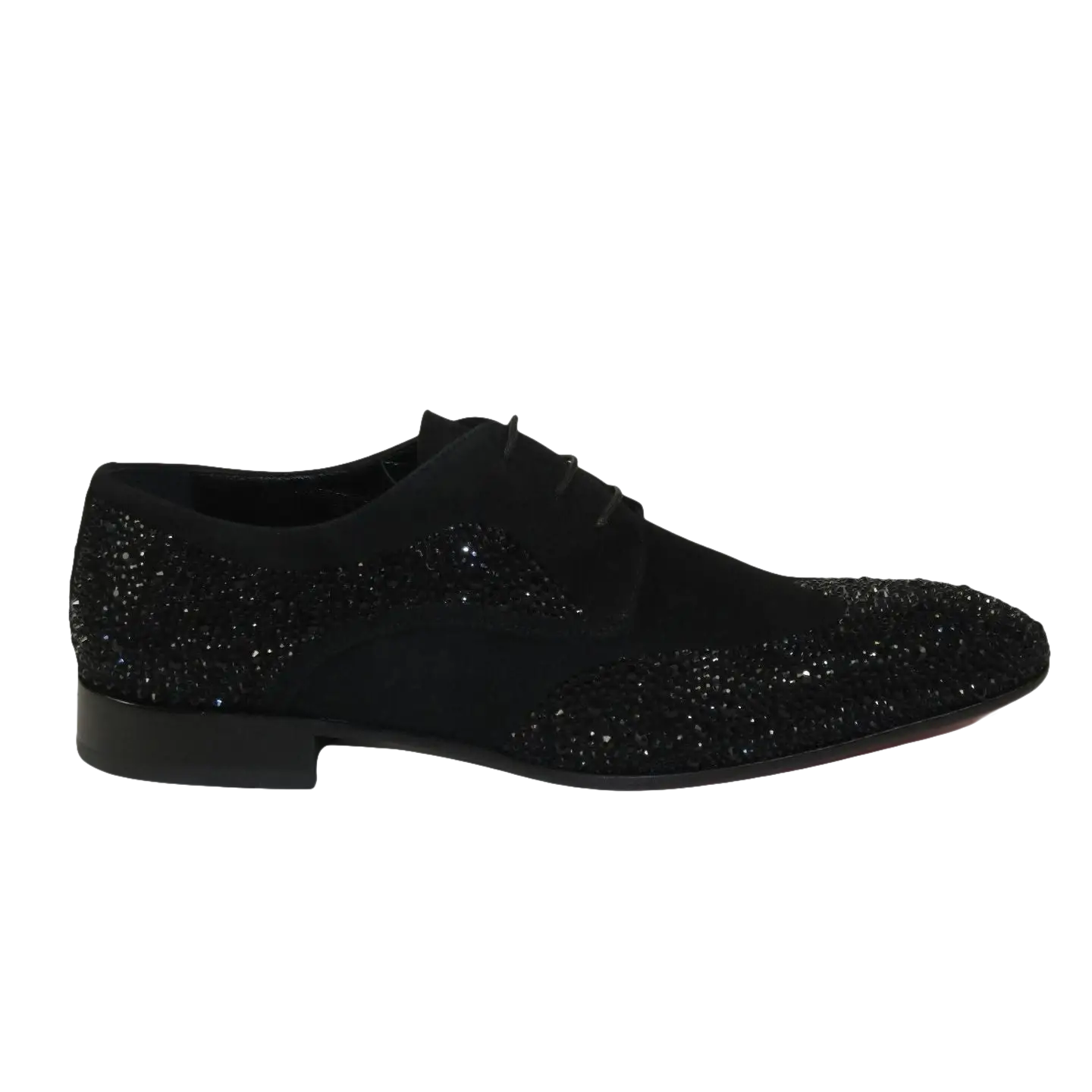 Men's GENIO Suede Red Leather Sole Shoes Turkey 120196481 Black Stones